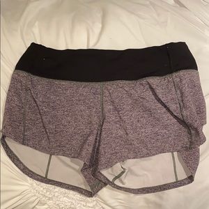Lululemon speed up short size 2 gray